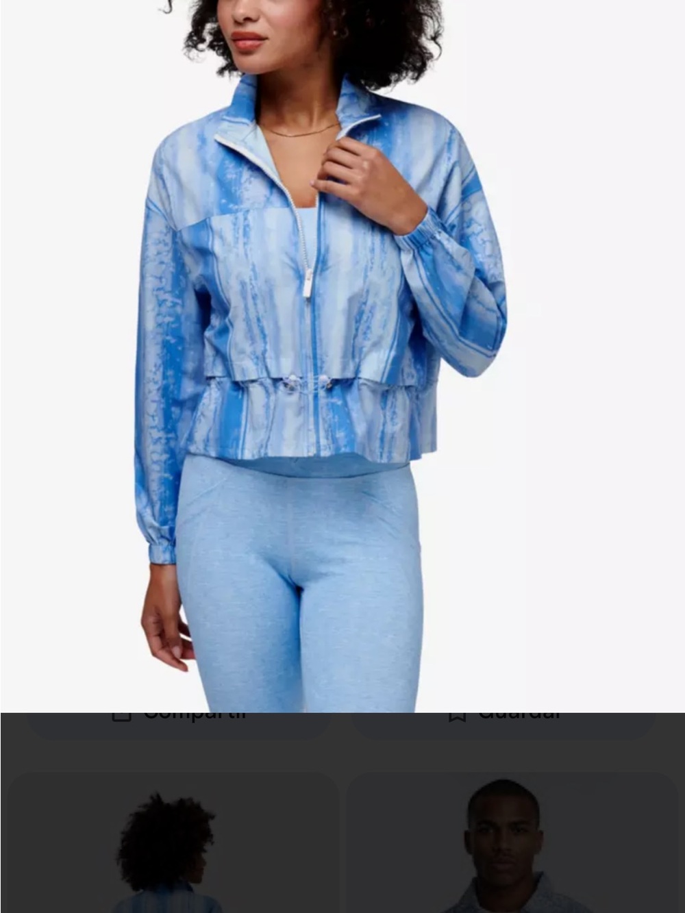 Travis Mathew Light Blue Tie-Dye Zip Front Button-Down